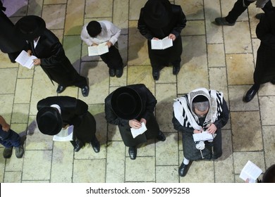 MERON, ISRAEL - Jews Pray At The Tomb Of Rabbi Shimon Bar Yochai, Before Rosh Hashanah And Yom Kippur Holiday Of The Jews.
