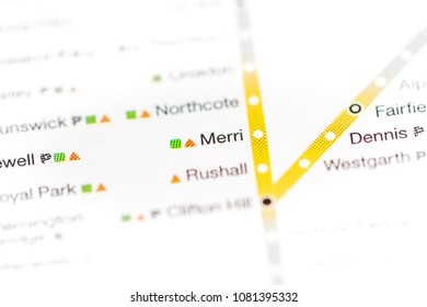 Merri Station. Melbourne Metro Map. On A Map. 