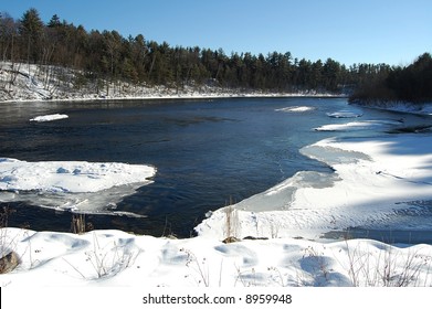 Merrimack River In Winter