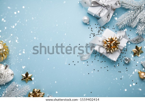 Merry Christmas Happy Holidays Greeting Card Stock Photo 
