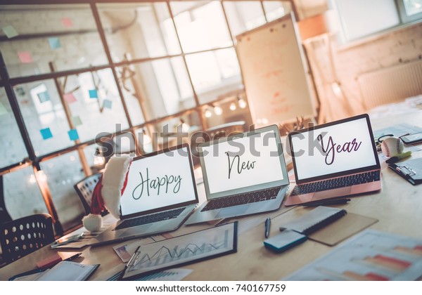 Merry Christmas Happy New Year 2018 Stock Photo (Edit Now) 740167759