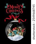 Merry Christmas Wall Art, Cards Template