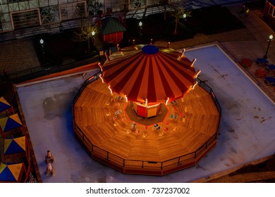 Merry Go Round From Above, Chicago, Illinois, USA