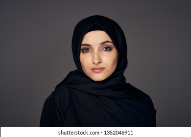 Cute Muslim Woman Black Hijab Makeup Stock Photo (Edit Now) 1346082104
