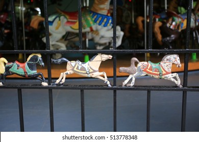 Merry-go-around Or Carousel In New York Central Park, Central Park Carousel