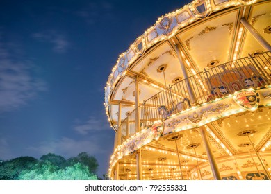 Merry-go-round at night