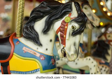 Merry-Go-Round in a Theme Park.