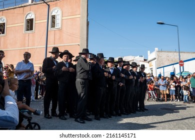 MERTOLA, PORTUGAL - 22nd MAY 2022: Alentejo Portuguese Traditional A Capella Group Of Men Singing On A Festival Located In Mertola, Portugal.