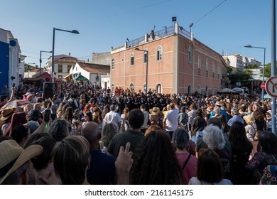 MERTOLA, PORTUGAL - 22nd MAY 2022: Alentejo Portuguese Traditional A Capella Group Of Men Singing On A Festival Located In Mertola, Portugal.