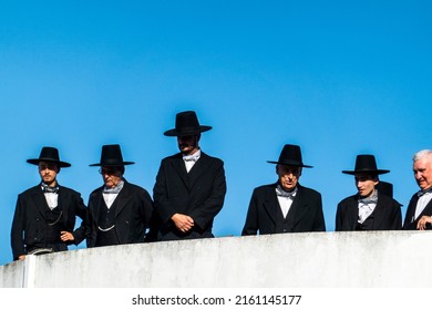 MERTOLA, PORTUGAL - 22nd MAY 2022: Alentejo Portuguese Traditional A Capella Group Of Men Singing On A Festival Located In Mertola, Portugal.