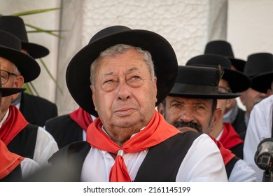 MERTOLA, PORTUGAL - 22nd MAY 2022: Alentejo Portuguese Traditional A Capella Group Of Men Singing On A Festival Located In Mertola, Portugal.