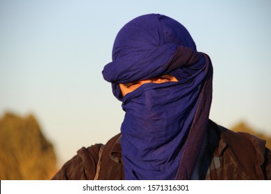 Merzouga, Morocco »; Spring 2017: A Young Man With The Berber Scarf In The Merzouga Desert