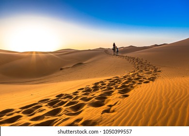 Merzouga In The Sahara Desert In Morocco