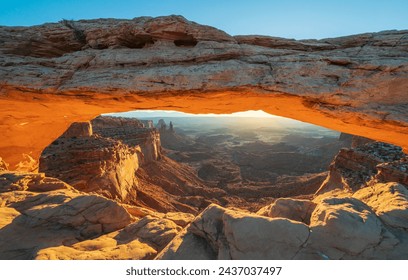 Mesa Arch at Sunrise, Canyonlands National Park in southeastern Utah, USA - Powered by Shutterstock