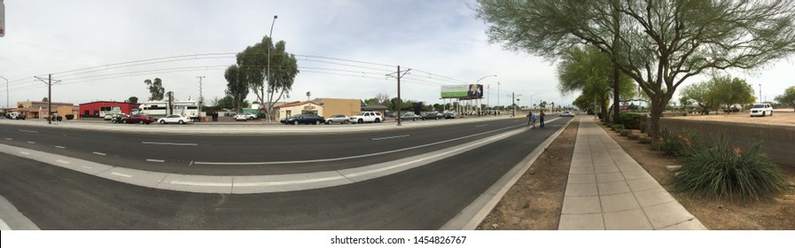 Mesa, Ariz. / US - March 18, 2015: Mesa Police Officers At A Crime Scene During  A Shooting Spree To Which Alleged White Supremacist Ryan Elliot Jiroux Later Pled Guilty. 2745