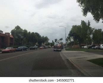 Mesa, Ariz. / US - March 18, 2015: Mesa Police Officers At A Crime Scene During  A Shooting Spree To Which Alleged White Supremacist Ryan Elliot Jiroux Later Pled Guilty. 2793