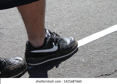 Mesa, Ariz. / US - September 6, 2010: To Check Their Sobriety, Mesa And Gilbert Police Officers Ask Drivers Suspected Of Being Intoxicated To Walk A Straight Line During A Joint Labor Day Event. 7787