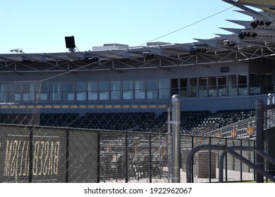 Mesa Arizona 2-21-2021 Bleacher View Of Hohokam Stadium The Spring Training Facility Of The Oakland Athletics