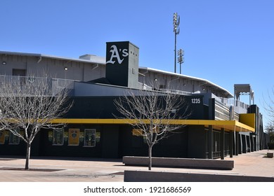 Mesa Arizona 2-21-2021 Hohokam Stadium The Spring Training Facility For The Oakland Athletics