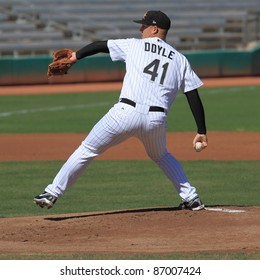 MESA, AZ - OCTOBER 17: Terry Doyle, a Chicago White Sox prospect, pitches for the Mesa Solar Sox in an Arizona Fall League game Oct. 17, 2011 at HoHoKam Stadium in Mesa, AZ. Doyle picked up his second win.