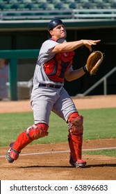 MESA, AZ - OCTOBER 18: Ryan Lavarnway, A Top Prospect For The Boston Red Sox, Plays For The Peoria Javelinas In An Arizona Fall League Game Oct. 18, 2010 At HoHoKam Stadium In Mesa, Arizona. Peoria Won, 4-2.