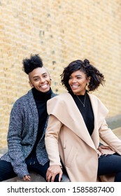 Mesa, AZ / USA - December 1, 2019: African American Transgender Male And Girlfriend Posing And Laughing 