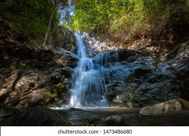 Mesa Potamos waterfall in Troodos mountains, Cyprus, long exposure