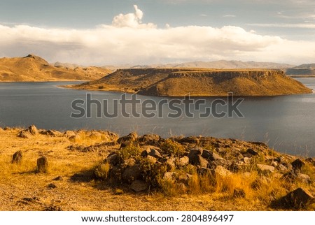 Mesa of Unbroken Time Beneath Softly Warming Andean Skies (Sillustani, Peru: 30-apr-2019)