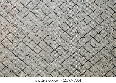 Mesh Netting Rabitz Casting Shadow On Polypropylene Back Tension Surface