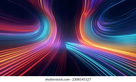A Mesmerizing 3D Abstract Multicolor Visualization - Shutterstock ID 2308145127