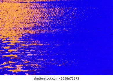 A mesmerizing abstract background featuring a vibrant blue water surface with an intense orange light reflection. This fluid and modern backdrop creates a dynamic visual for digital designs, websites,
