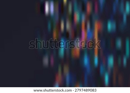 Mesmerizing array of multicolored light streaks and abstract particles against a dark backdrop. Perfect for creative designs, modern presentations, and dynamic digital media projects.