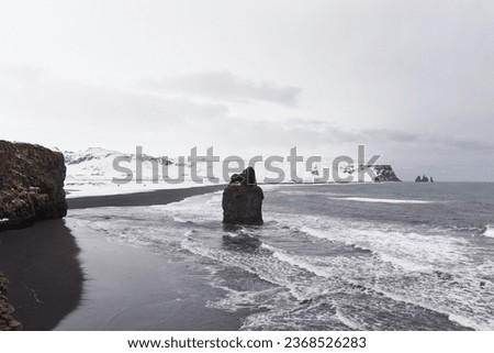 Similar – Island Küste Meer Lava