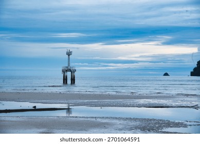A mesmerizing seascape with an isolated tower