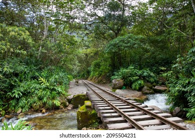 A Mesmerizing Shot Of Perurail Leading To Machu Picchu