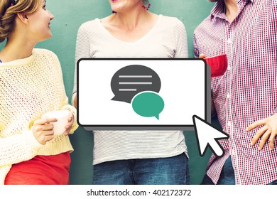 Message Communication Networking Speech Bubble Concept