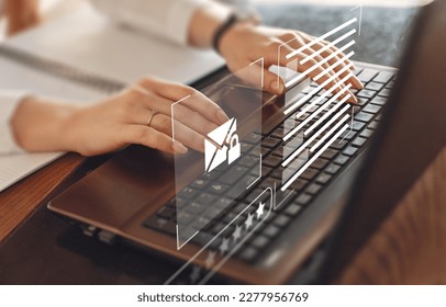 message Data encryption. Online documentation database and digital file storage. Log in to file access in the cloud computing system network