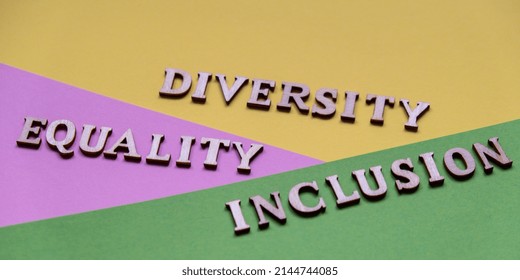 Message Diversity Inclusion Equality Motivational Words Stock Photo ...