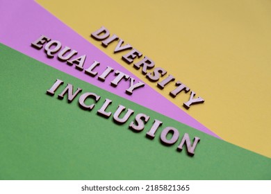 Message Diversity Inclusion Equality Motivational Words Stock Photo ...