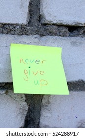 message never give up