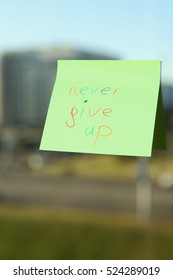 message never give up