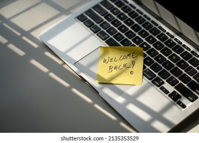 Message Welcome Back On Top Computer Stock Photo 2135353529 | Shutterstock