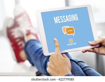 Messaging Texting Connection Networking Connection Concept