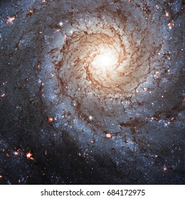 Messier 74,  NGC 628 Spiral galaxy in the constellation Pisces.Elements of this image are furnished by NASA.