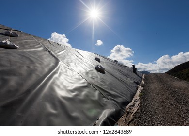 Messina, Sicily, Italy, 11 October 2012, Municipal Landfill. Methane Gas Production Plant