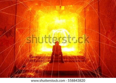 Similar – Image, Stock Photo red light district Red