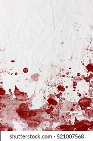 Messy Blood Spots On White Background