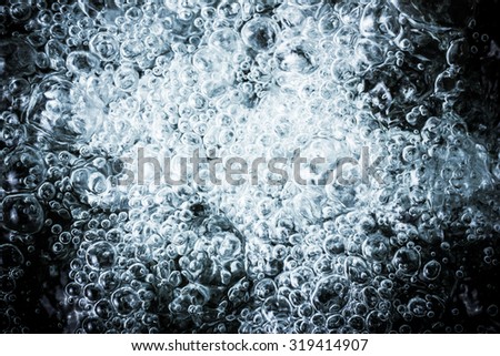 Messy bubble in water texture.