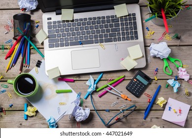 Messy Office Desk