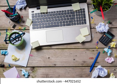 Messy Office Desk